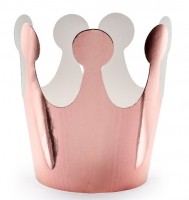 Förhandsgranskning: 6 roséguld festkronor 9 x 6cm