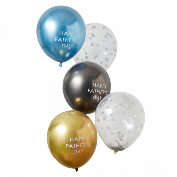 5 Happy Fathers Day Latexballons 31cm