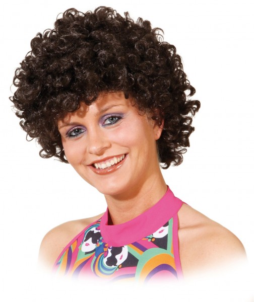 Braune Locken Kurzhaarperücke