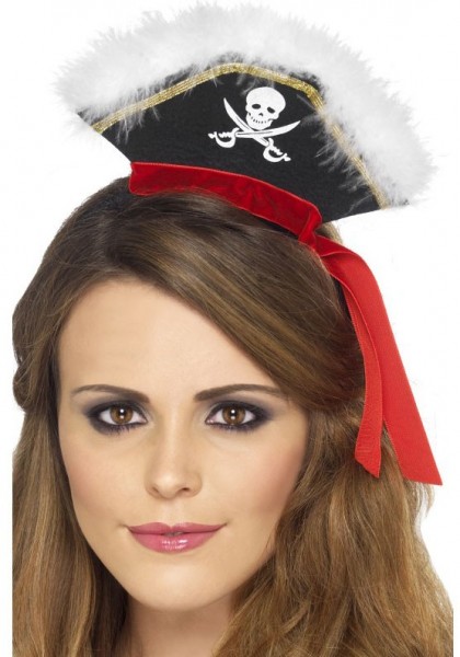 Mini Piratenhut Mit Rotem Band
