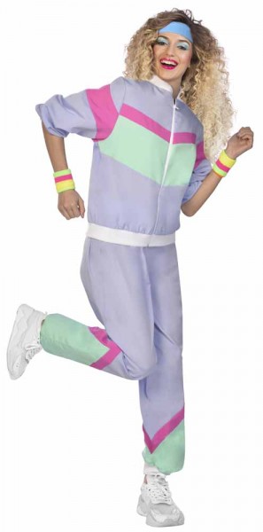 80er Jahre Trainingsanzug lavendel unisex 2