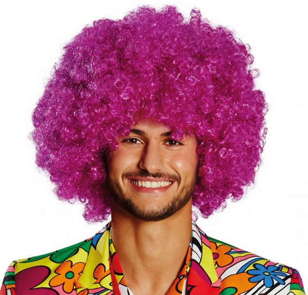 Freaky Clowns Afro Peruk Rosa