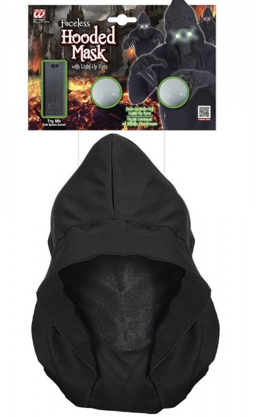 Gesichtslose Maske mit grün leuchtenden Augen 4