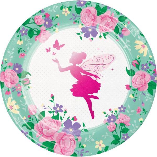 8 Flower Fairy Pappteller 23cm