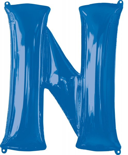 Folienballon Buchstabe N blau XL 81cm
