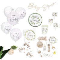 Vorschau: Botanical Babypartypaket 62-teilig