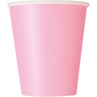 8 Pappbecher Vera hellrosa 266ml