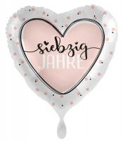 70. Geburtstag Ballon Shiny Heart 71cm