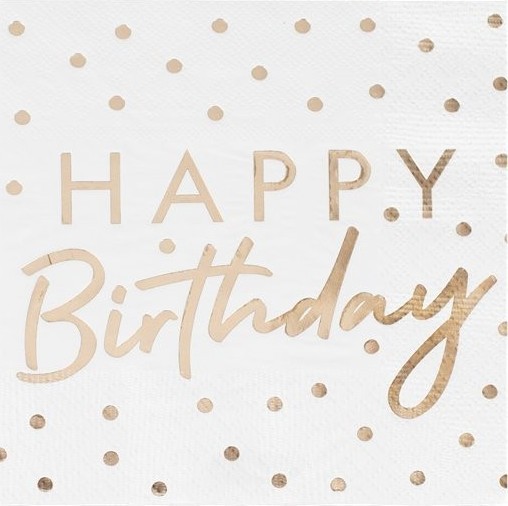 16 Brilliant Birthday Servietten 33cm