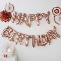Rosy Party Birthday Ballongirlande 5m