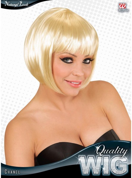 Glänzende Bob Perücke Blond 2