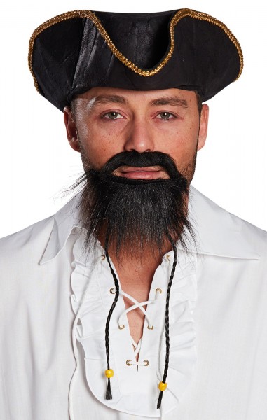 Piratenbart Hook Schwarz