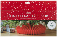 Vorschau: Eco Waben Weihnachtsbaumsockel Rot 50cm