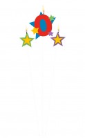 Stardust Zahlenkerze 0 Für Torten 3-Teilig