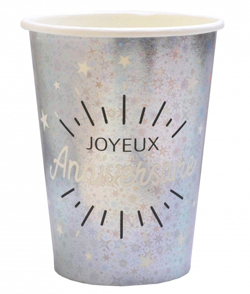 10 Silberne Anniversaire Étoile Becher 270ml