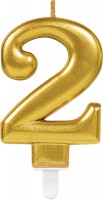 Goldene Zahlenkerze 2