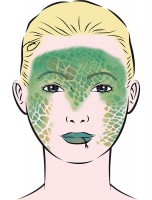 Reptil Schminkschablone