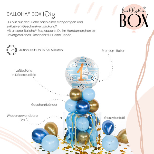 Balloha Geschenkbox DIY 1. Geburtstag Stars XL 3