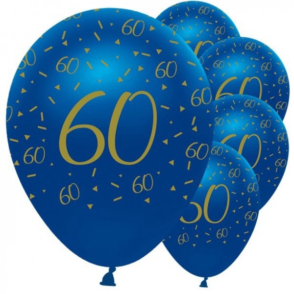 6 Luxurious 60th Birthday Ballons 30cm