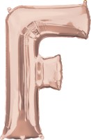 Buchstaben Folienballon F roségold 81cm