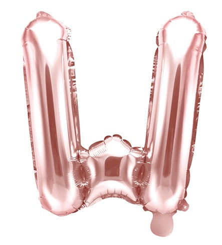 Folienballon W roségold 35cm