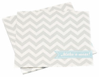 Vorschau: 20 Graue Zick Zack Servietten 25cm
