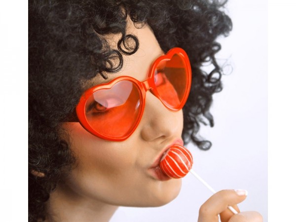 Partybrille Herz Rot