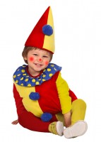 Plüschiger Clown Kinderkostüm