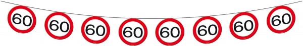 Verkehrsschild 60 Wimpelkette 12m