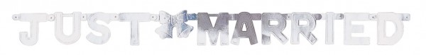 Just Married Girlande Silber Metallic