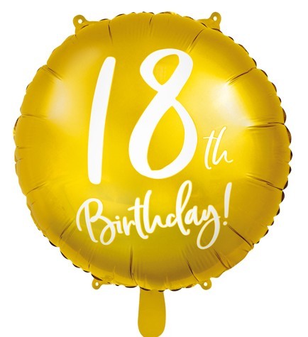 Glossy 18th Birthday Folienballon 45cm