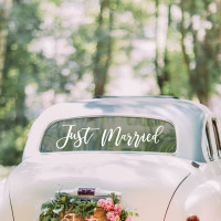 Golden Wedding Just married Auto Sticker