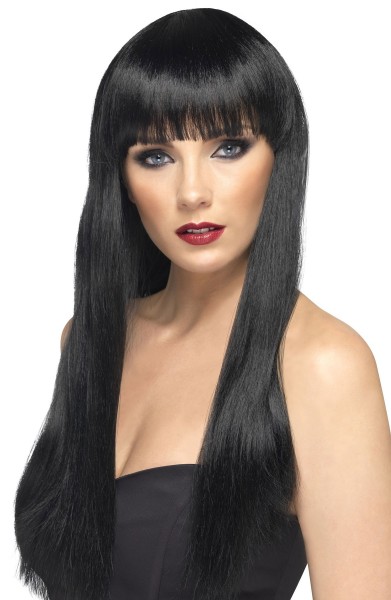 Schwarze Beauty Damenperücke