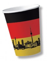 10 Deutschland Pappbecher Berlin 200ml