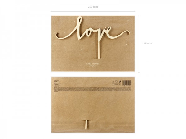 Tårtdekoration Love 23 x 16cm 3