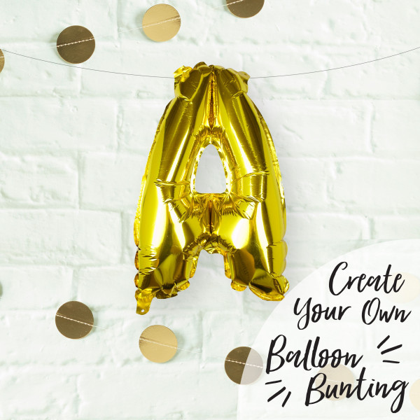 Goldener Buchstabe A Folienballon 40cm