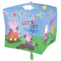 Peppa Wutz Cubez Ballon Muddy Day 38cm