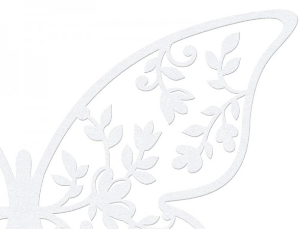10 Papierdekorationen Schmetterling Weiß 2
