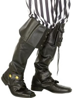 Schwarze Piraten Stiefel Deluxe