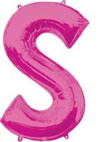 Folienballon Buchstabe S pink XL 88cm