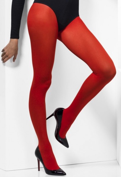 Klassische Rote Strumpfhose Für Damen