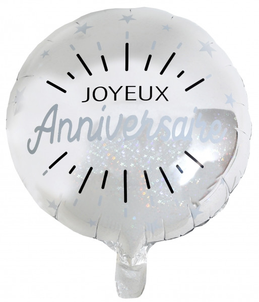 Silberner Anniversaire Ètoile Ballon 45cm