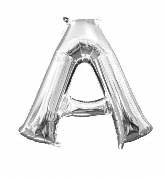 Mini Folienballon Buchstabe A silber 35cm x 33cm