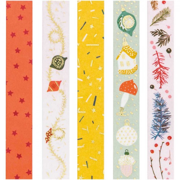 Geschenkband Set 5 Stück Christmas 10m 4