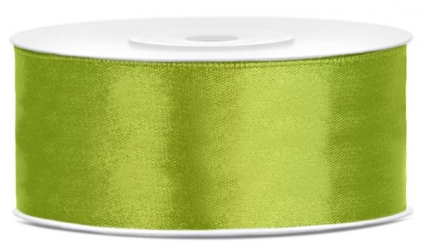 25m Satin Geschenkband apfelgrün 25mm breit