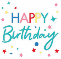 Bunte Happy Birthday Fenstersticker