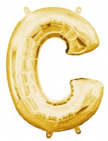 Mini Folienballon Buchstabe C gold 35cm
