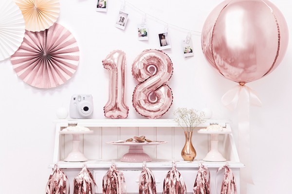 Kugelballon Partylover roségold 40cm 2