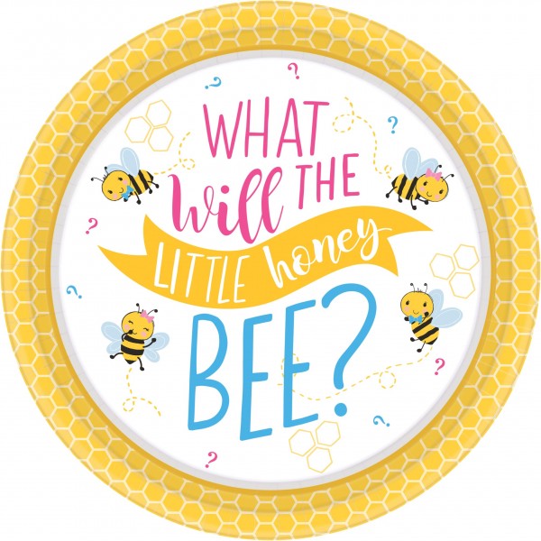 8 Baby Bienen Teller 18cm