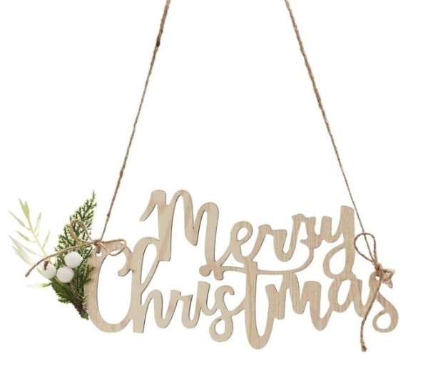 Winterdorf Merry Christmas Schild 27 x 11cm